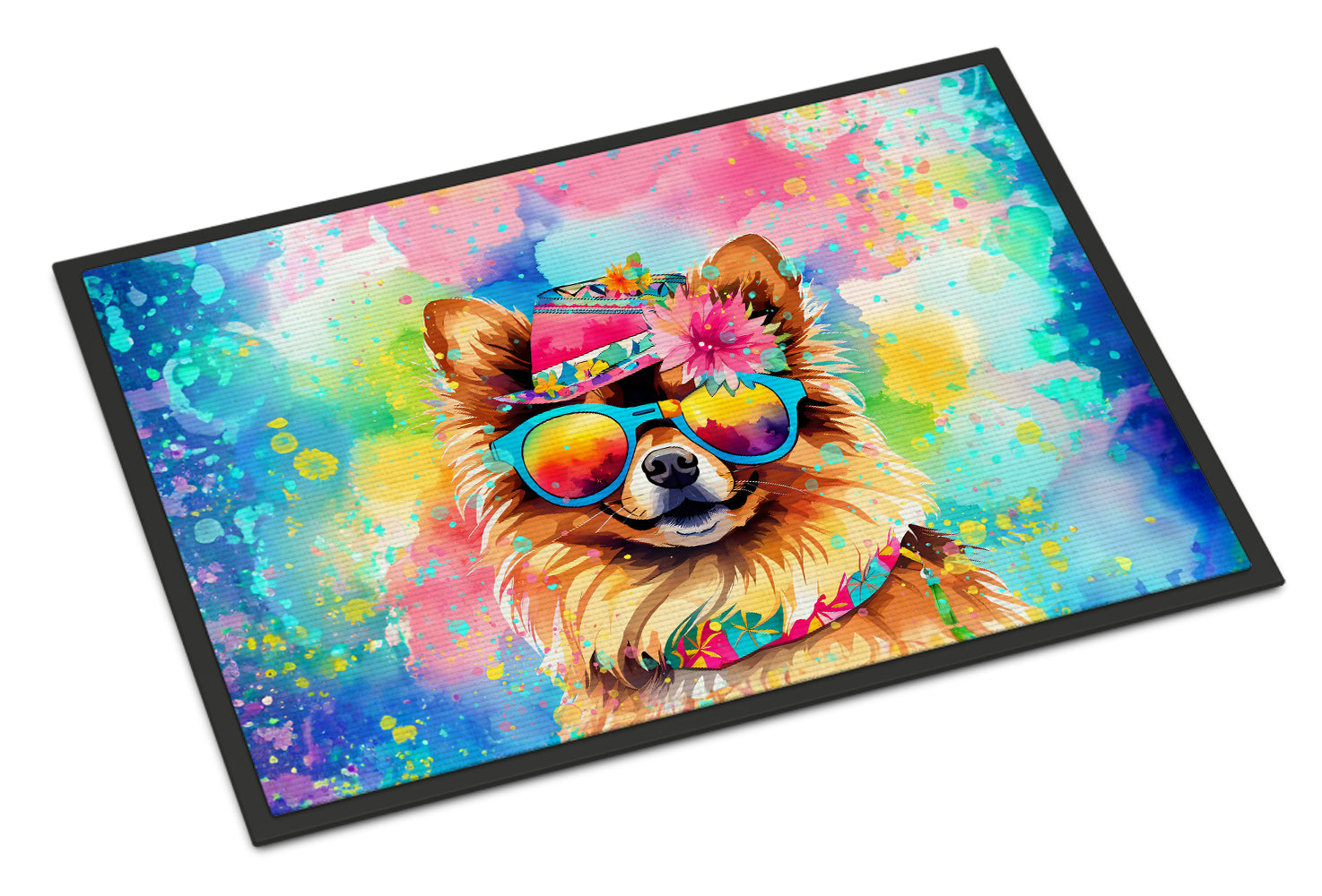 Buy this Pomeranian Hippie Dawg Indoor or Outdoor Mat 24x36