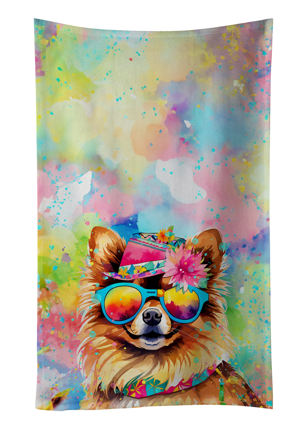 Buy this Pomeranian Hippie Dawg Kitchen Towel