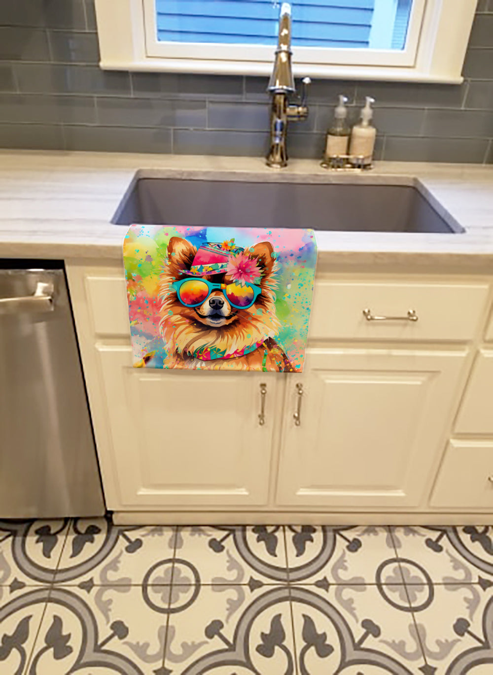 Buy this Pomeranian Hippie Dawg Kitchen Towel