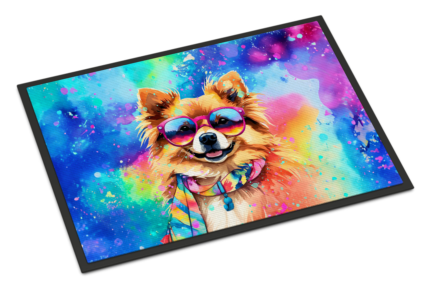 Buy this Pomeranian Hippie Dawg Indoor or Outdoor Mat 24x36