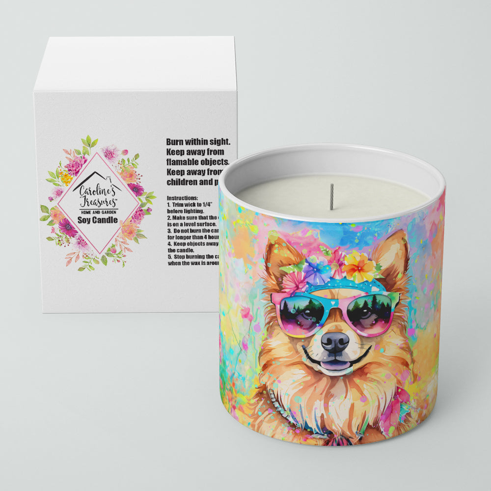 Pomeranian Hippie Dawg Decorative Soy Candle