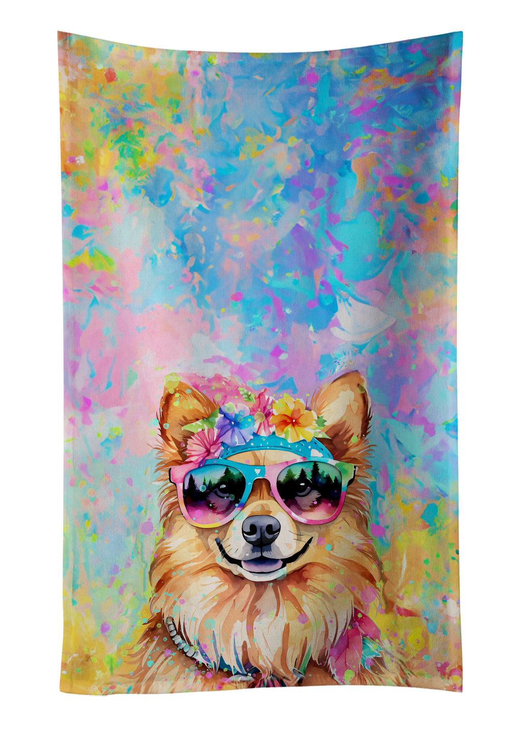 Buy this Pomeranian Hippie Dawg Kitchen Towel