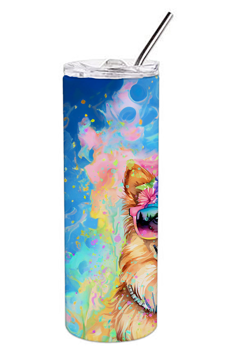 Buy this Pomeranian Hippie Dawg Stainless Steel Skinny Tumbler