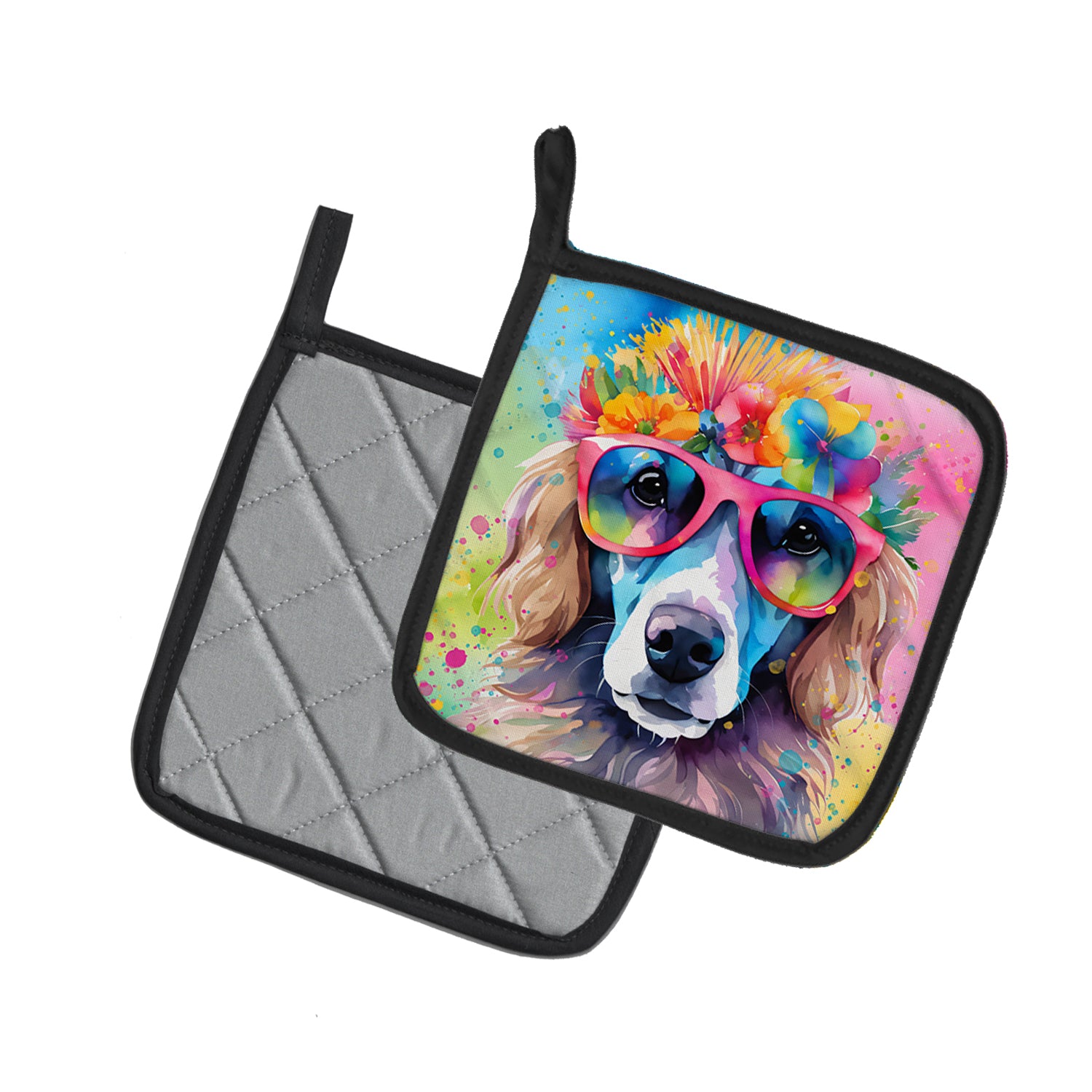 Buy this Poodle Hippie Dawg Pair of Pot Holders