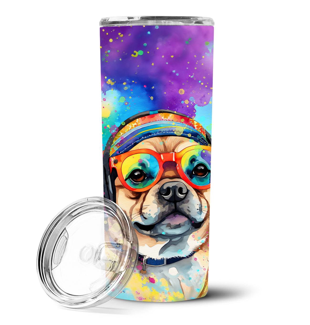 Buy this Pug Hippie Dawg Stainless Steel Skinny Tumbler