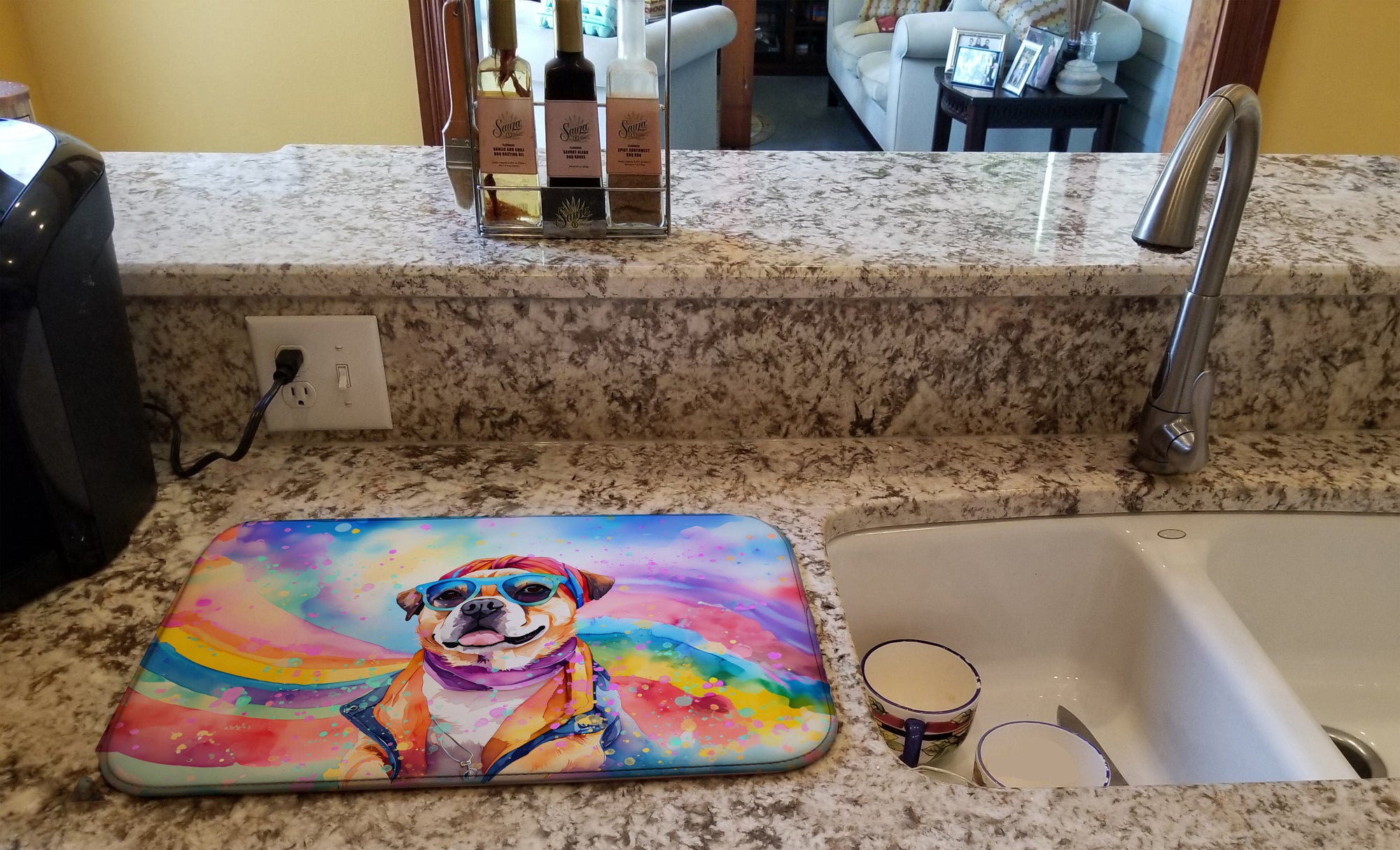 Buy this Pug Hippie Dawg Dish Drying Mat