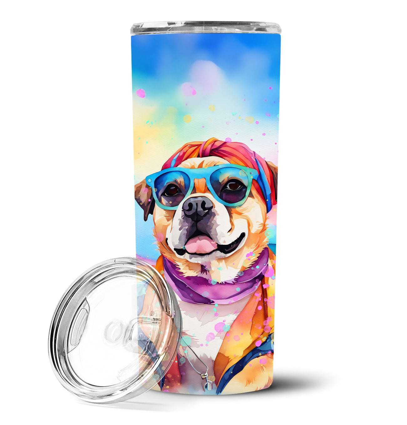 Buy this Pug Hippie Dawg Stainless Steel Skinny Tumbler