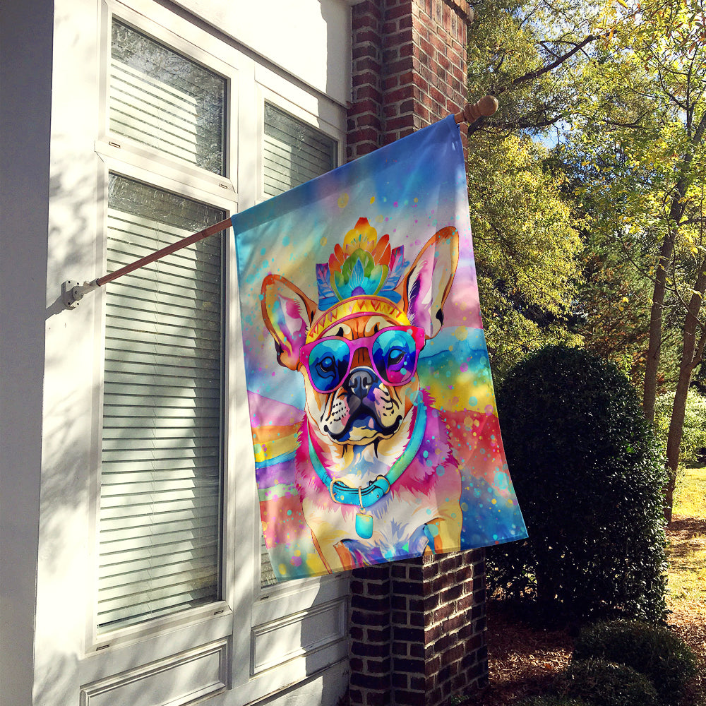 Pug Hippie Dawg House Flag