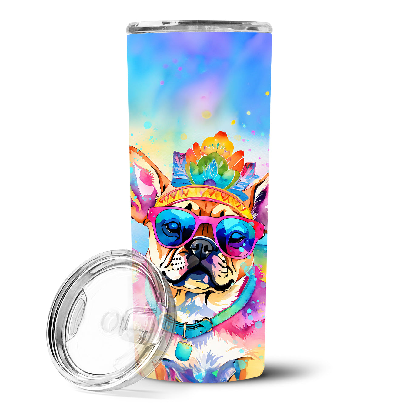 Buy this Pug Hippie Dawg Stainless Steel Skinny Tumbler