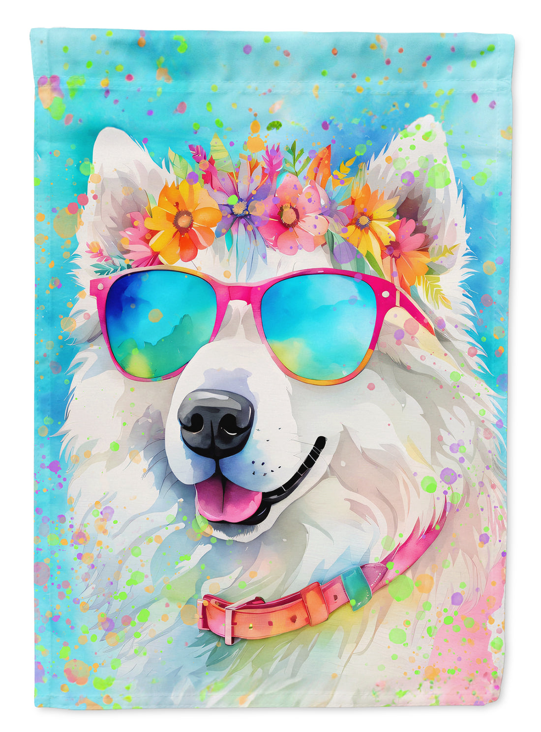 Buy this Samoyed Hippie Dawg House Flag