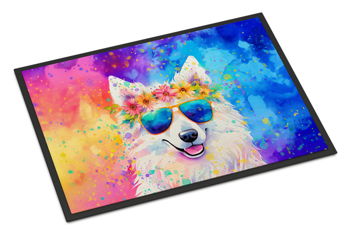 Buy this Samoyed Hippie Dawg Indoor or Outdoor Mat 24x36