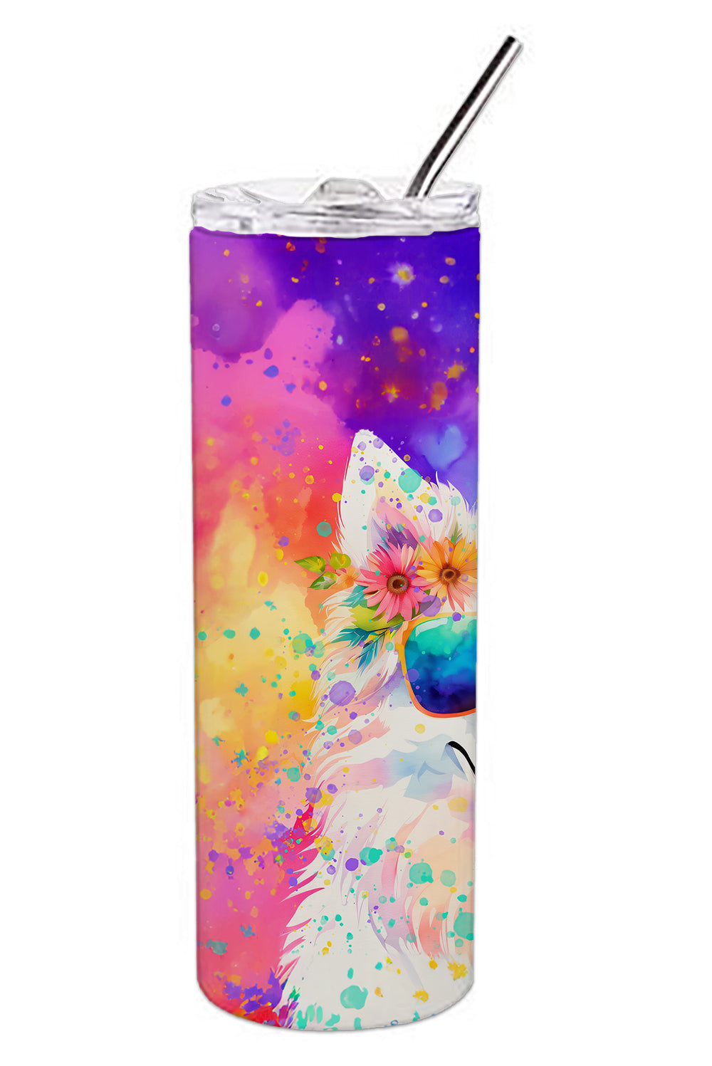 Buy this Samoyed Hippie Dawg Stainless Steel Skinny Tumbler