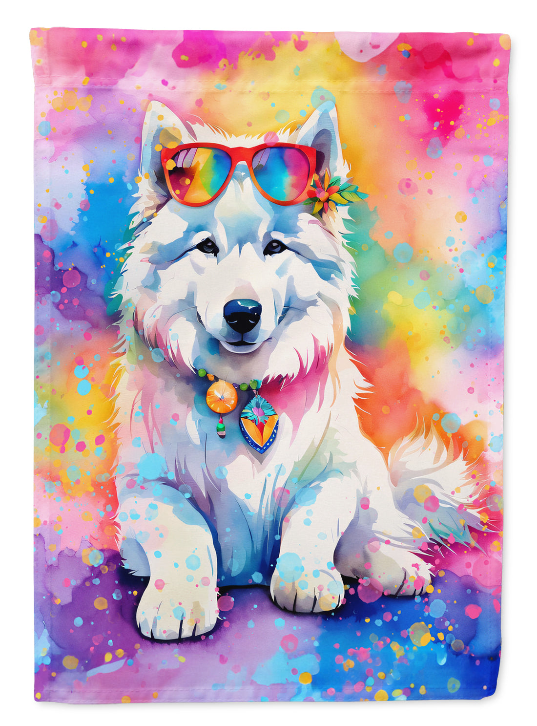 Buy this Samoyed Hippie Dawg House Flag