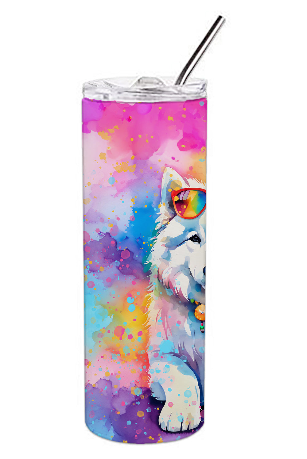 Buy this Samoyed Hippie Dawg Stainless Steel Skinny Tumbler