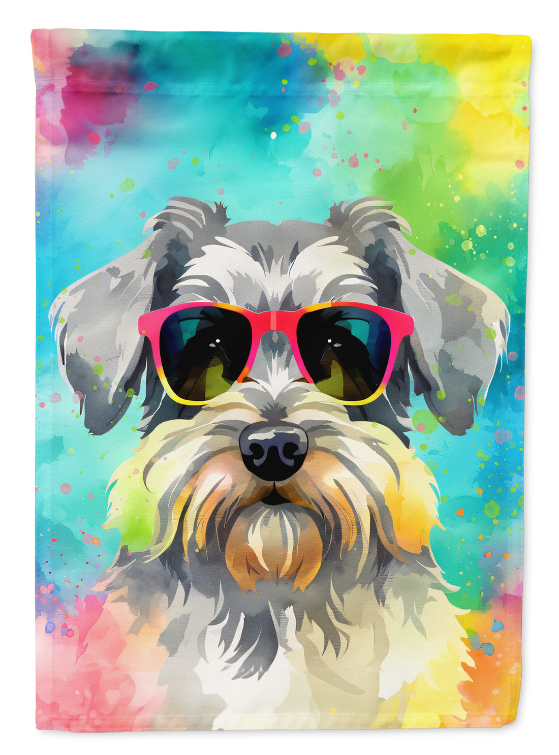 Buy this Schnauzer Hippie Dawg Garden Flag