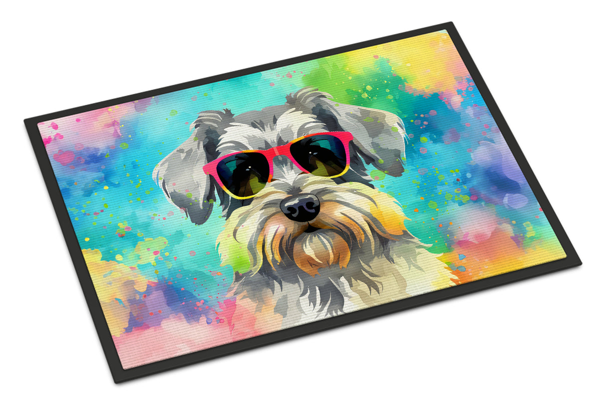 Buy this Schnauzer Hippie Dawg Indoor or Outdoor Mat 24x36