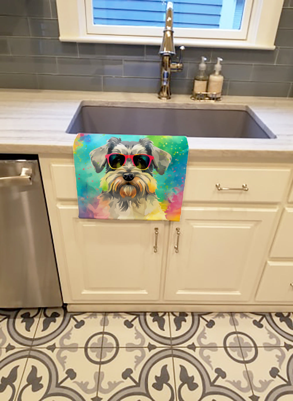 Buy this Schnauzer Hippie Dawg Kitchen Towel