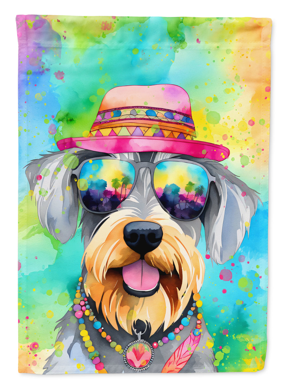 Buy this Schnauzer Hippie Dawg Garden Flag