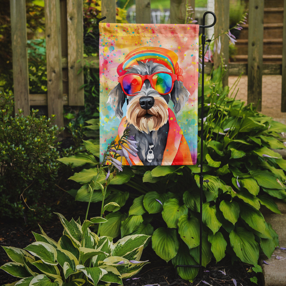 Buy this Schnauzer Hippie Dawg Garden Flag