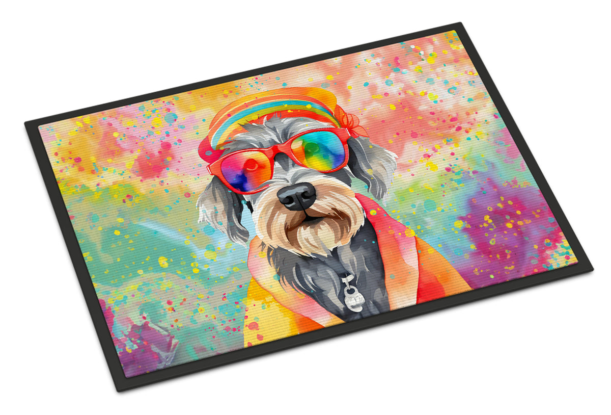 Buy this Schnauzer Hippie Dawg Indoor or Outdoor Mat 24x36