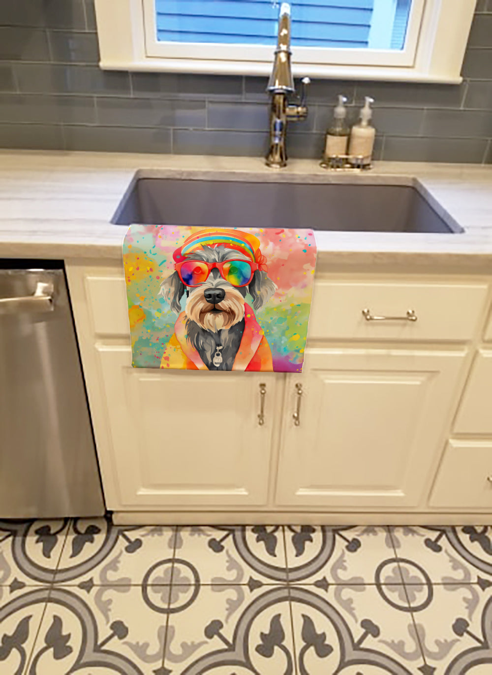 Buy this Schnauzer Hippie Dawg Kitchen Towel