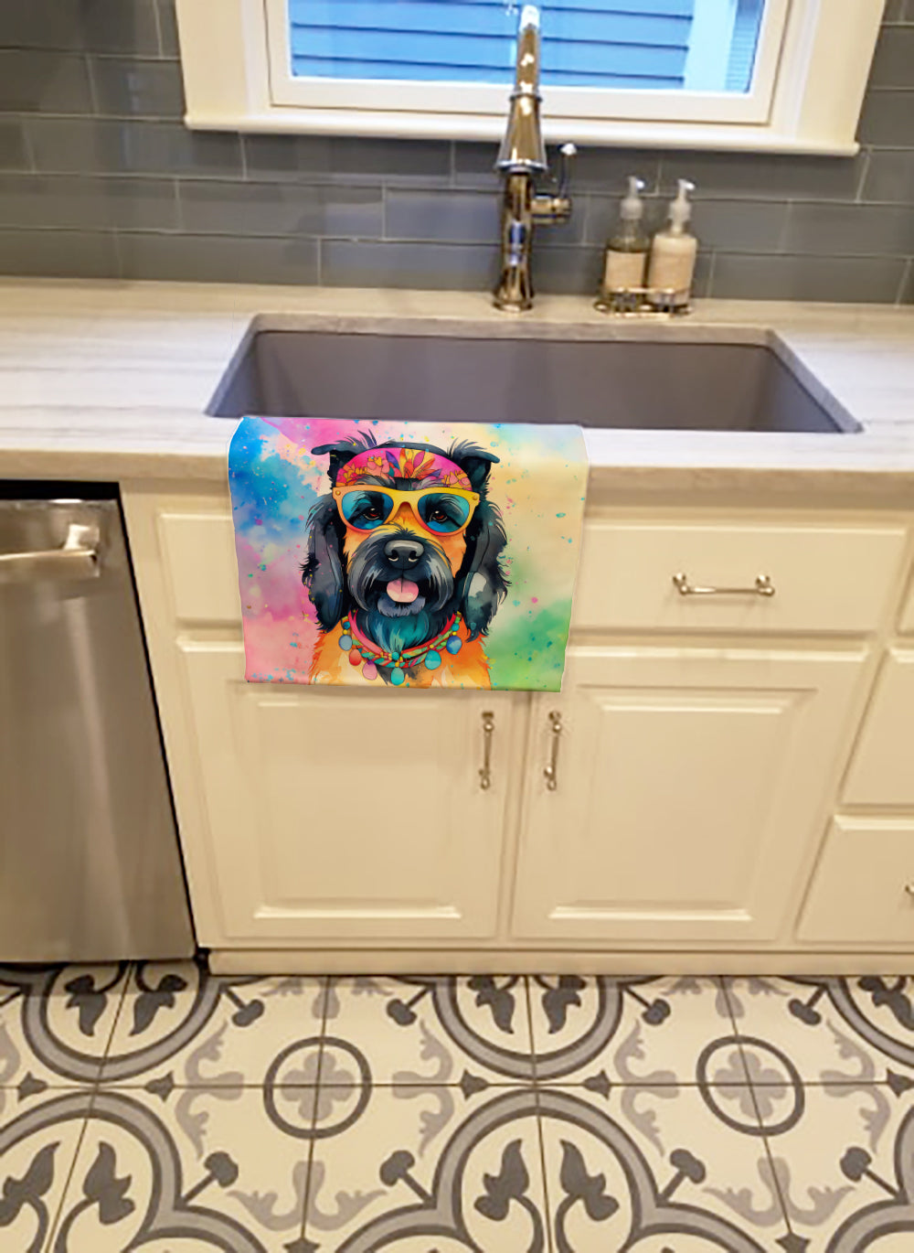 Buy this Scottish Terrier Hippie Dawg Kitchen Towel