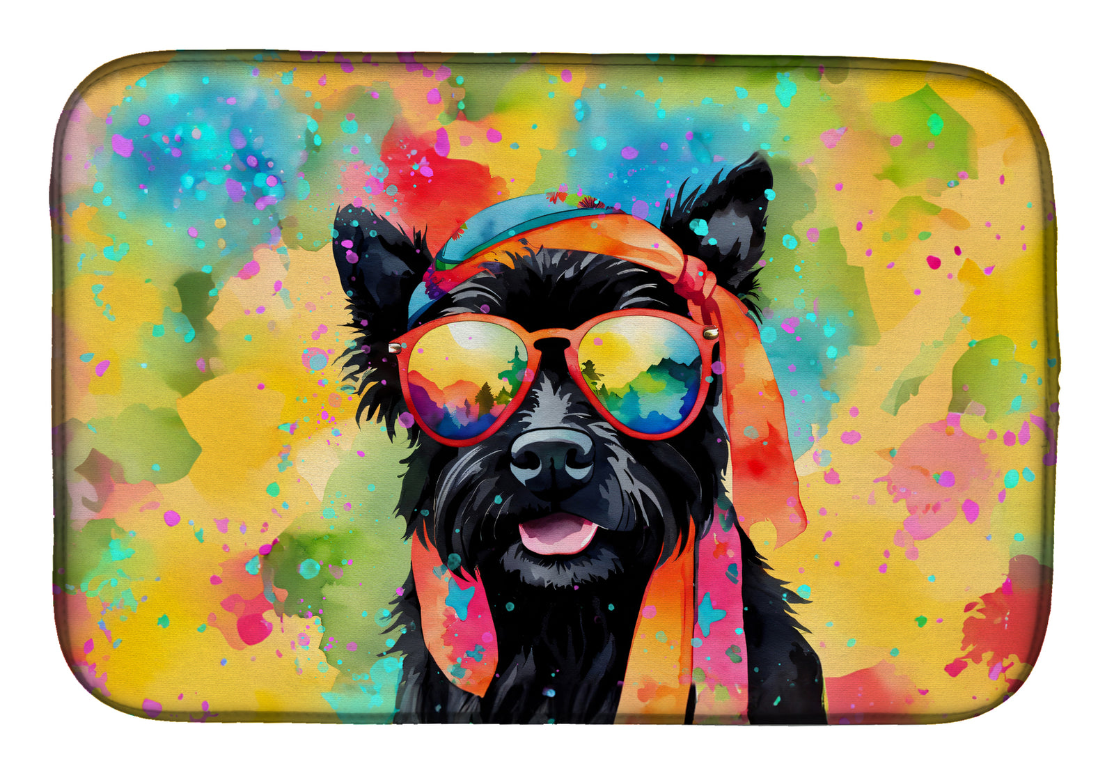 Buy this Scottish Terrier Hippie Dawg Dish Drying Mat