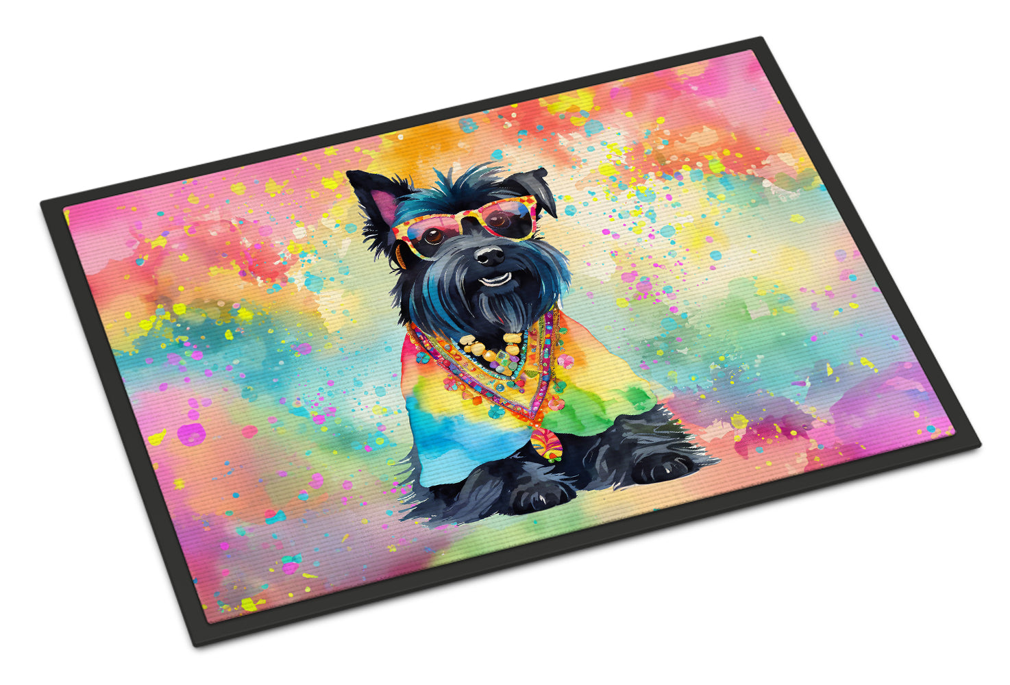 Buy this Scottish Terrier Hippie Dawg Indoor or Outdoor Mat 24x36