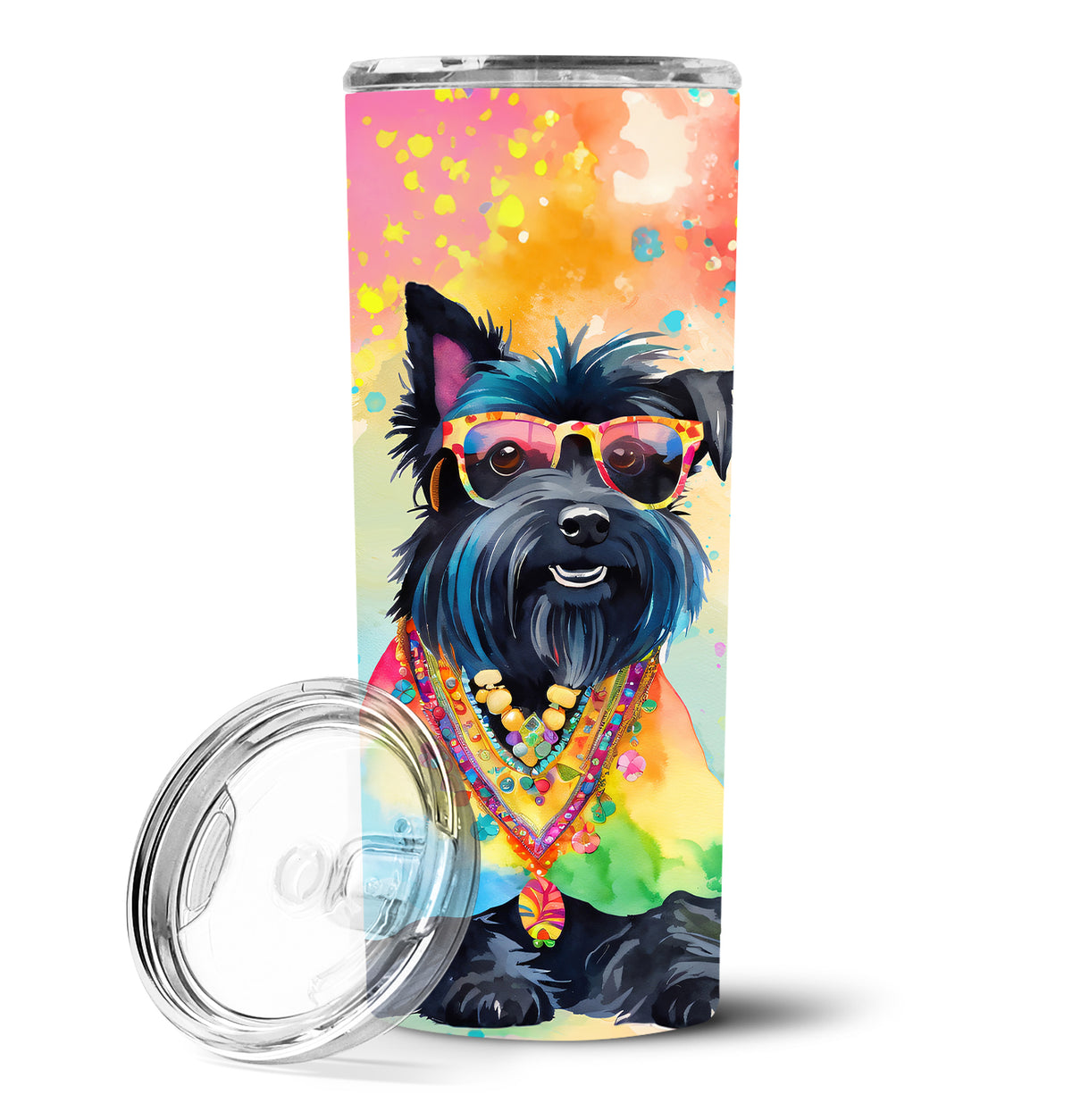 Buy this Scottish Terrier Hippie Dawg Stainless Steel Skinny Tumbler