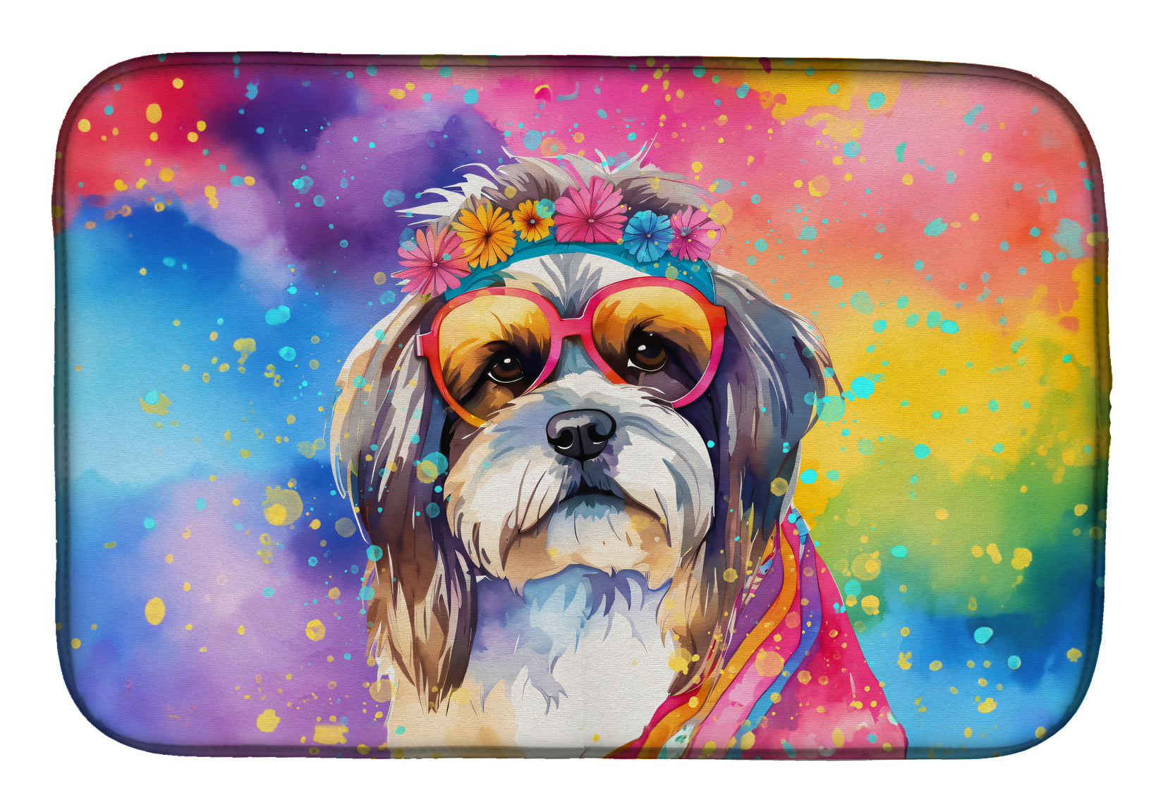 Buy this Shih Tzu Hippie Dawg Dish Drying Mat