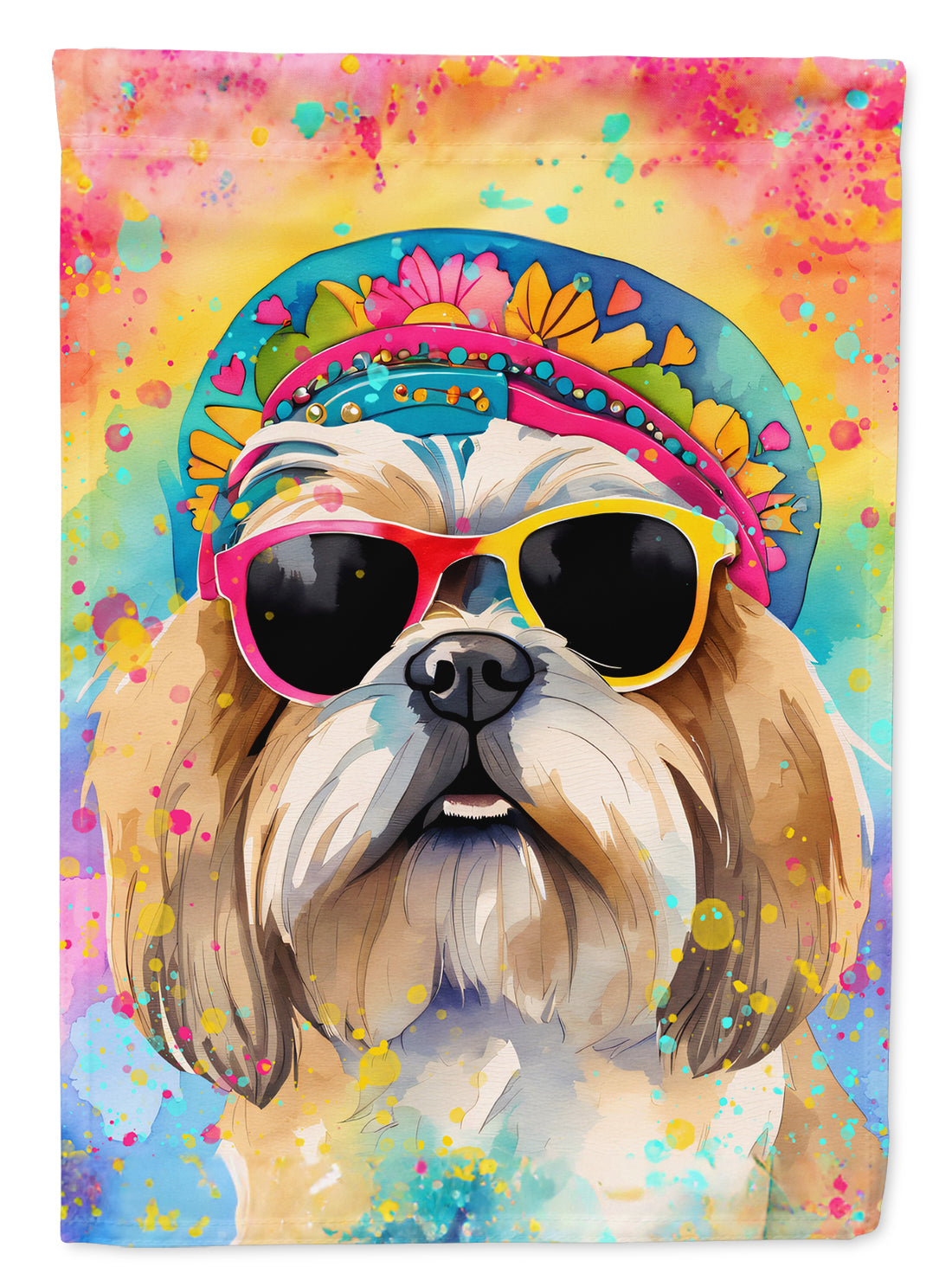 Buy this Shih Tzu Hippie Dawg House Flag