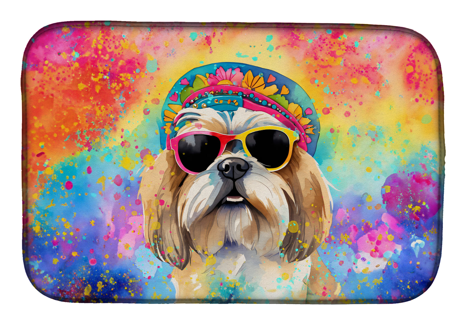 Buy this Shih Tzu Hippie Dawg Dish Drying Mat