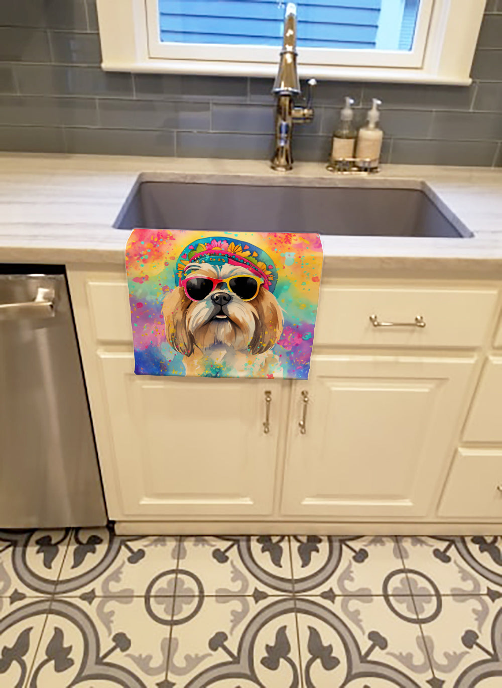 Buy this Shih Tzu Hippie Dawg Kitchen Towel