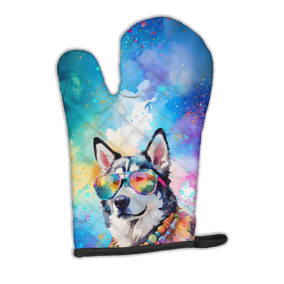 Buy this Siberian Husky Hippie Dawg Oven Mitt