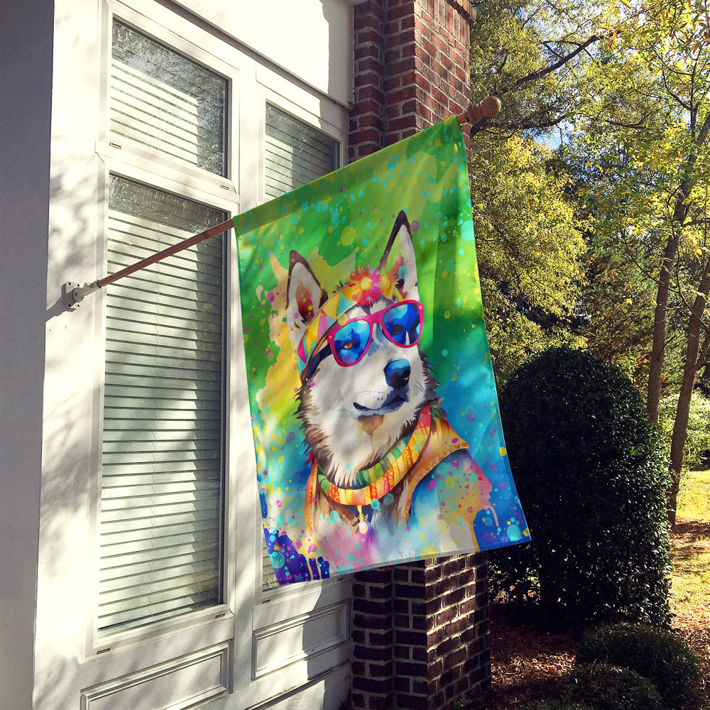 Buy this Siberian Husky Hippie Dawg House Flag