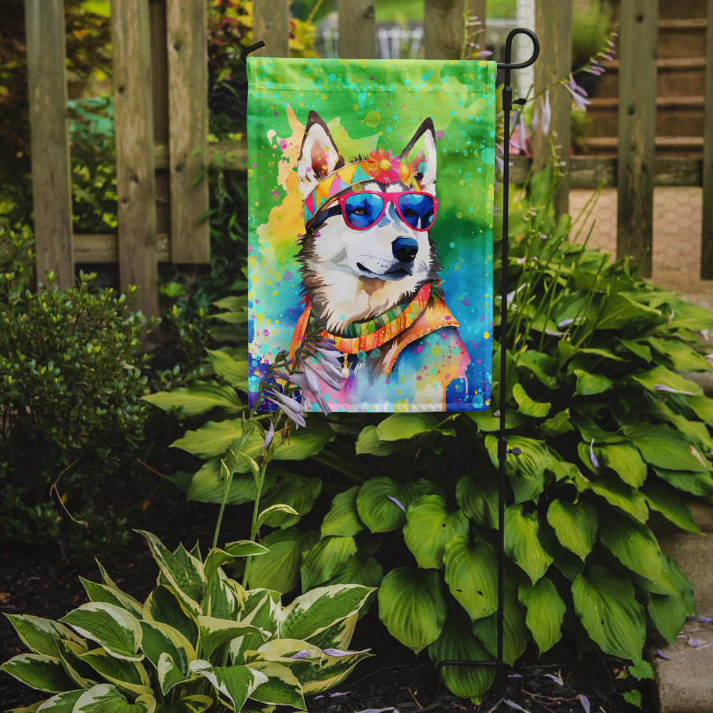 Buy this Siberian Husky Hippie Dawg Garden Flag