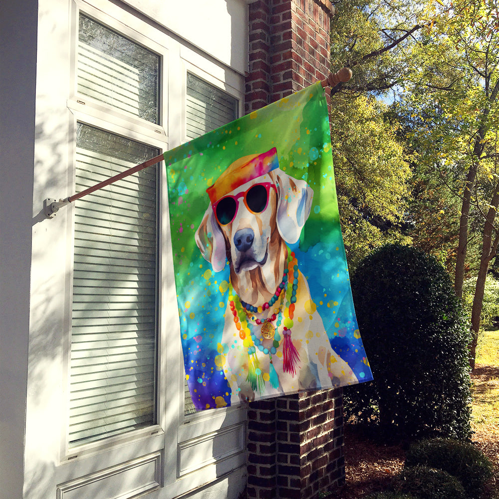 Weimaraner Hippie Dawg House Flag