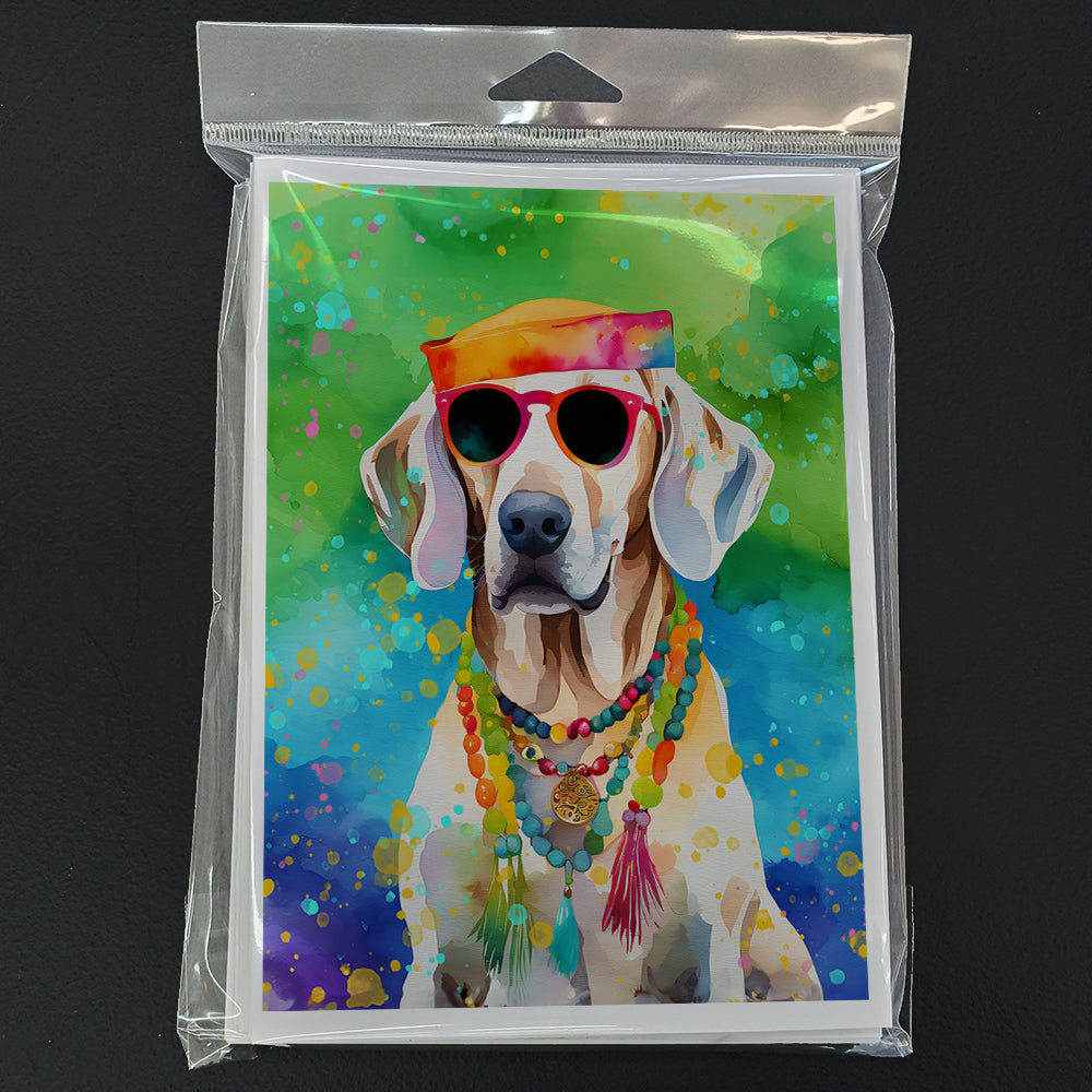 Weimaraner Hippie Dawg Greeting Cards Pack of 8