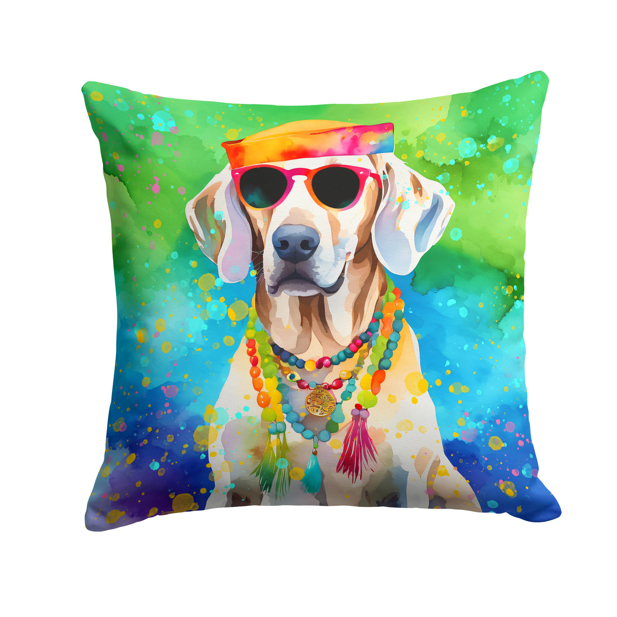 Buy this Weimaraner Hippie Dawg Fabric Decorative Pillow