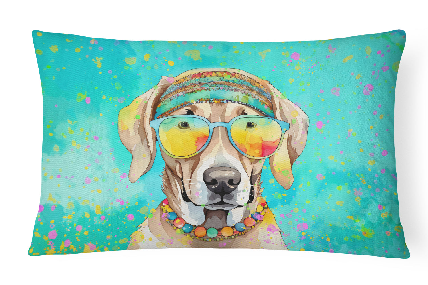 Buy this Weimaraner Hippie Dawg Fabric Decorative Pillow