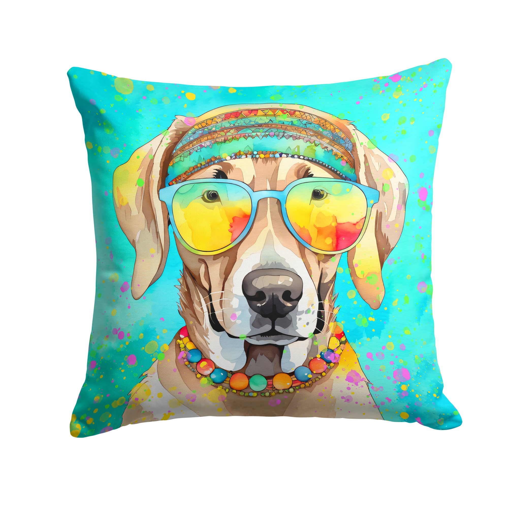 Buy this Weimaraner Hippie Dawg Fabric Decorative Pillow