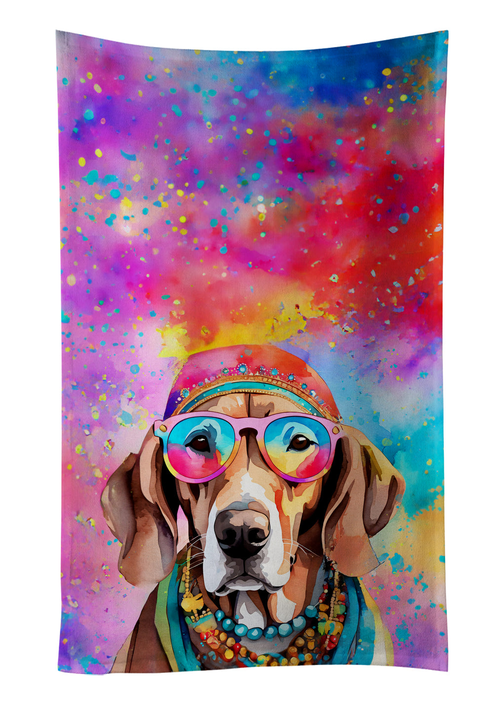 Buy this Weimaraner Hippie Dawg Kitchen Towel