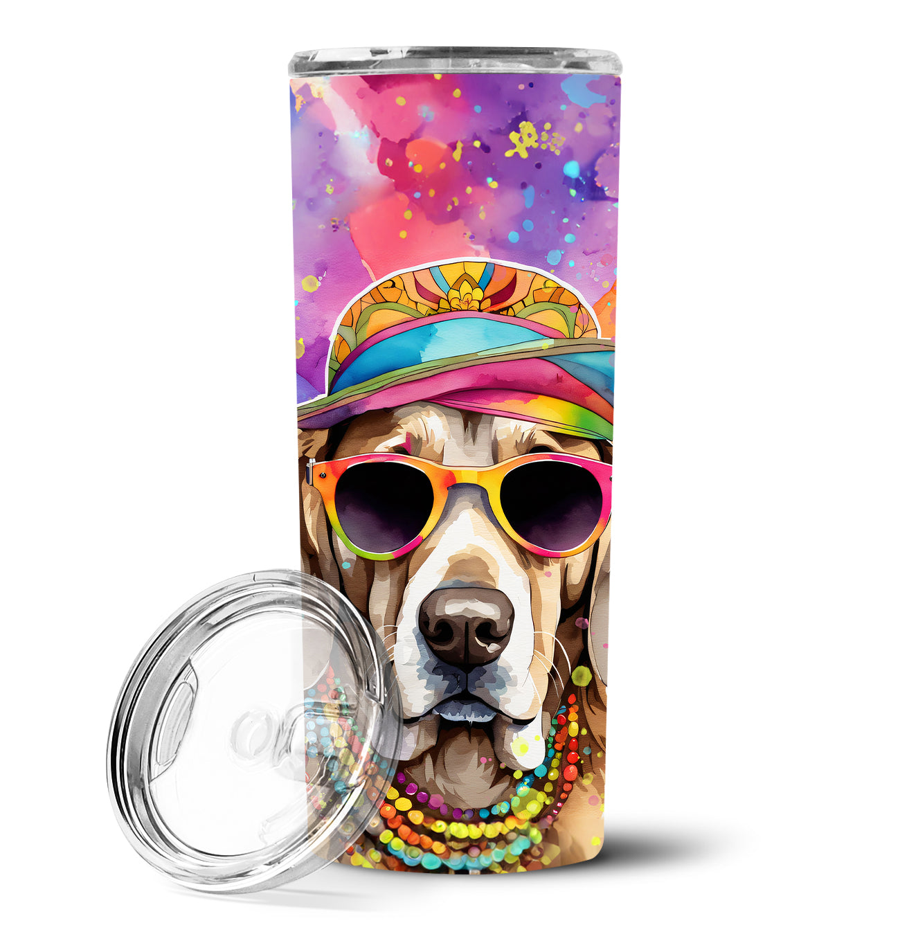 Buy this Weimaraner Hippie Dawg Stainless Steel Skinny Tumbler