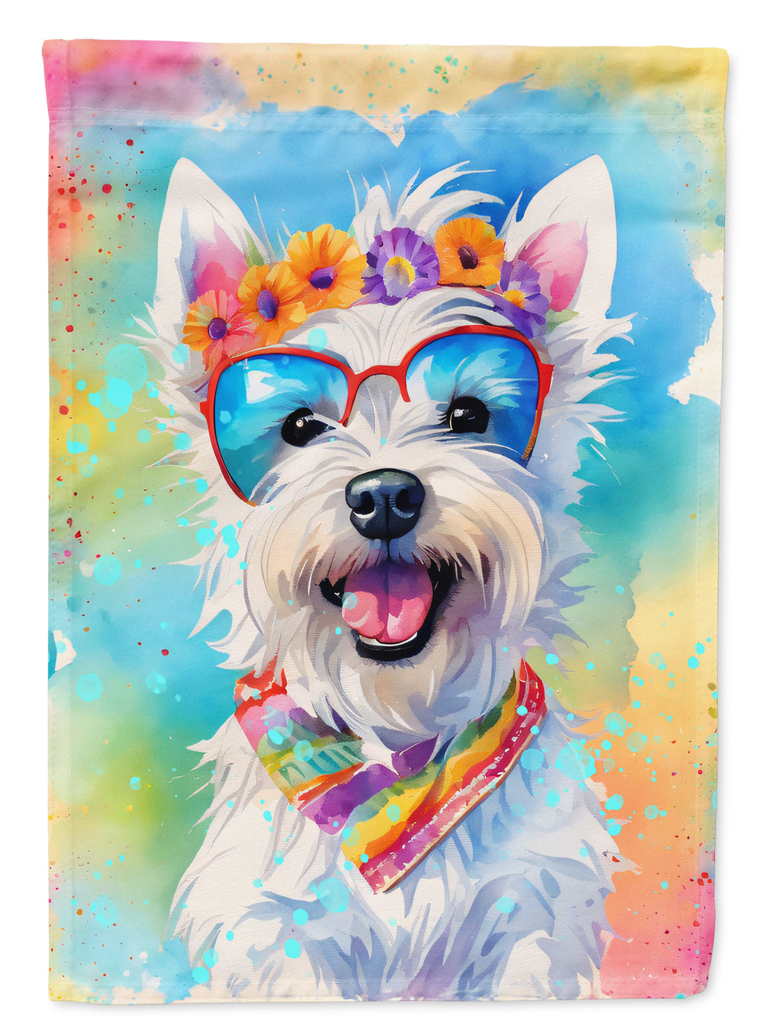 Buy this Westie Hippie Dawg House Flag