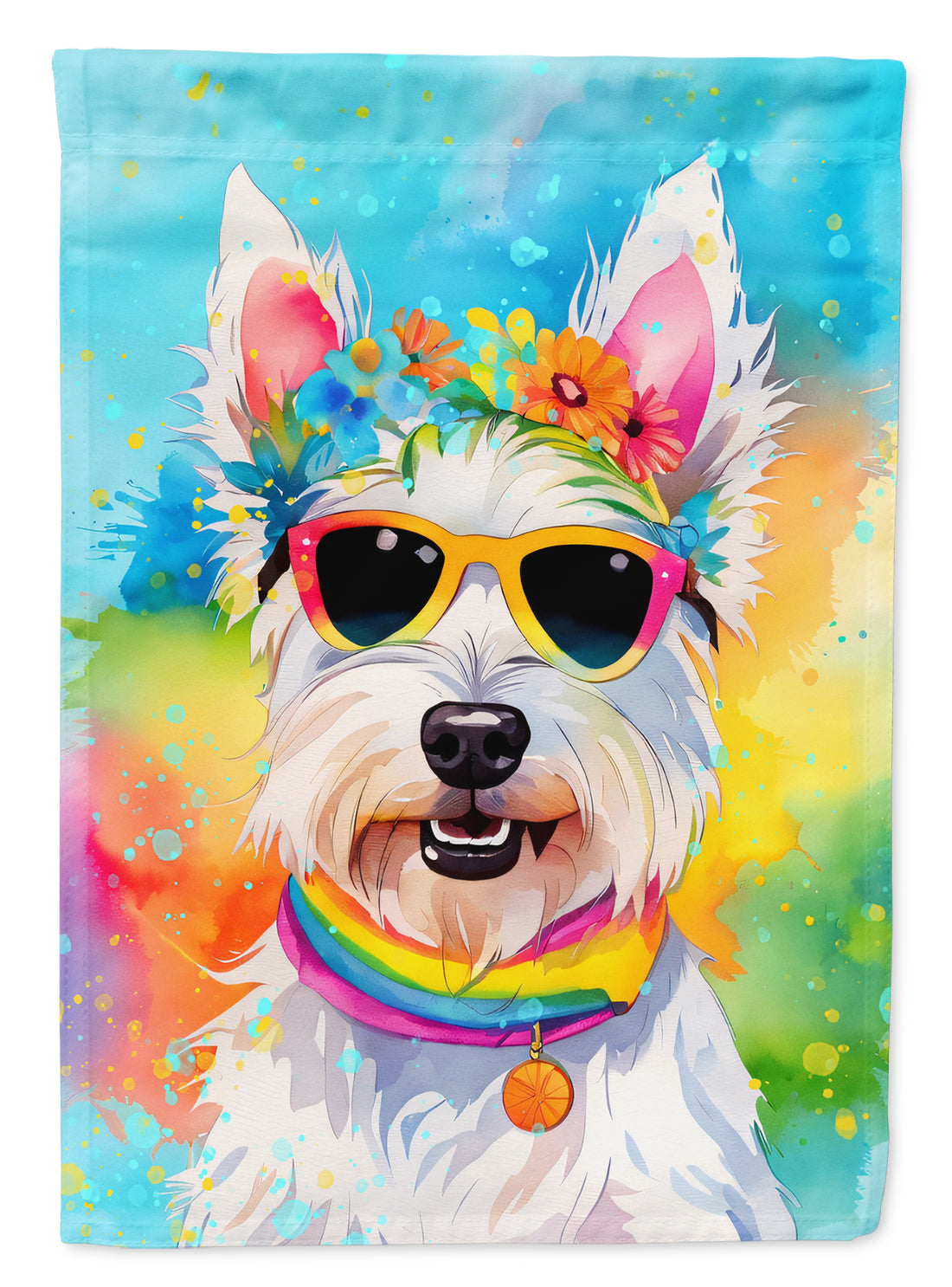 Buy this Westie Hippie Dawg House Flag