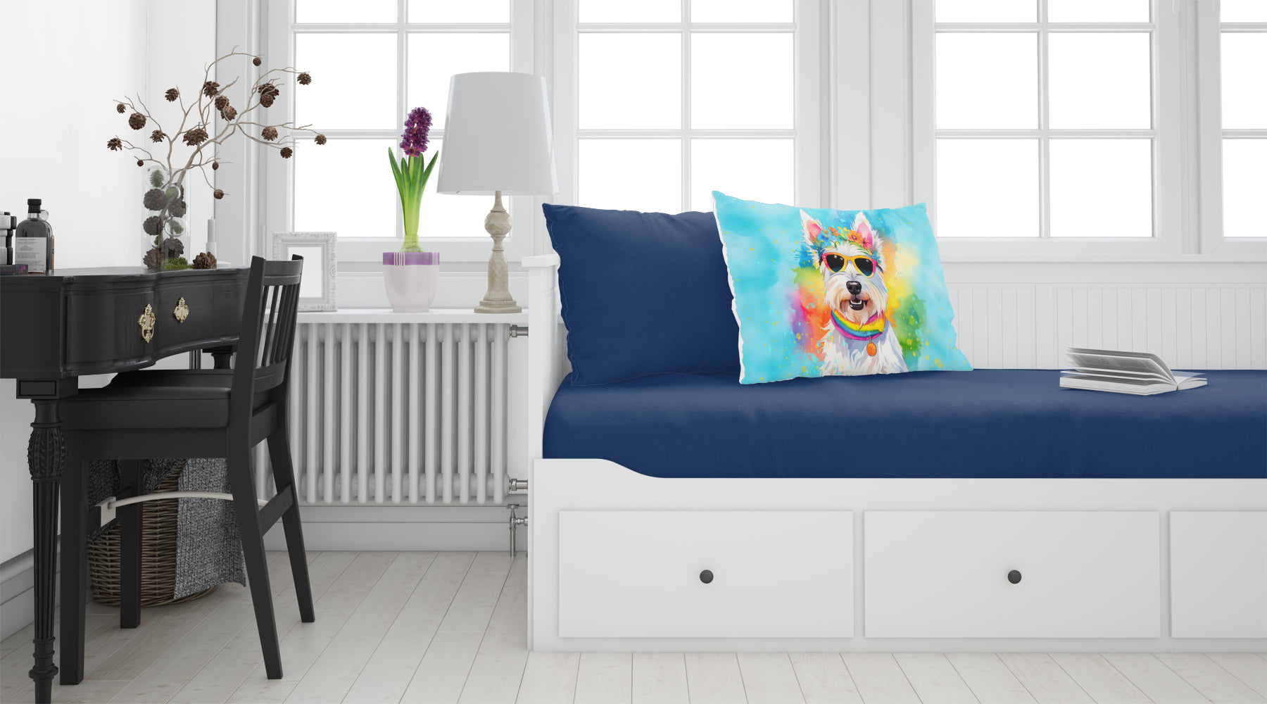 Westie Hippie Dawg Standard Pillowcase