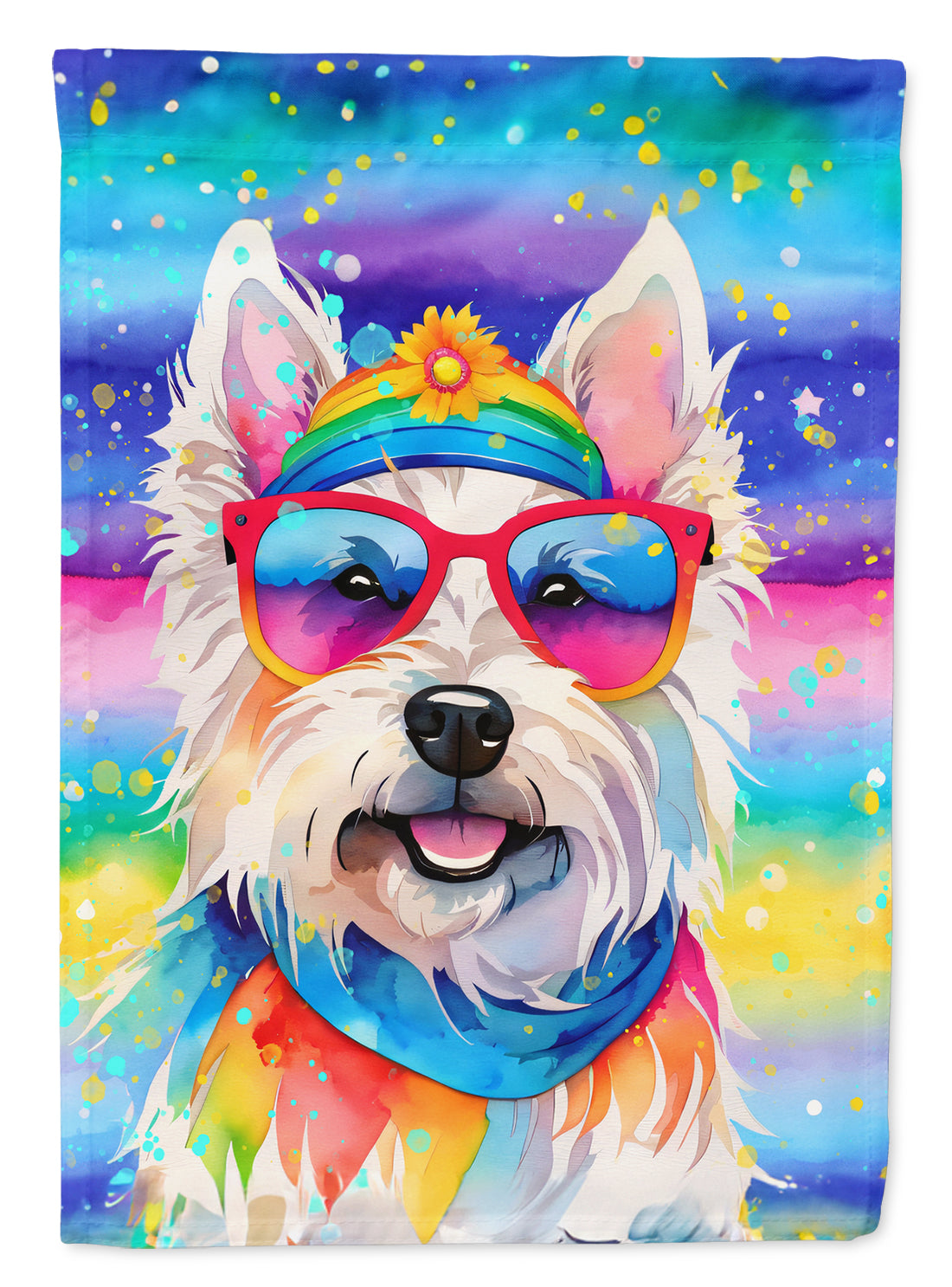 Buy this Westie Hippie Dawg House Flag