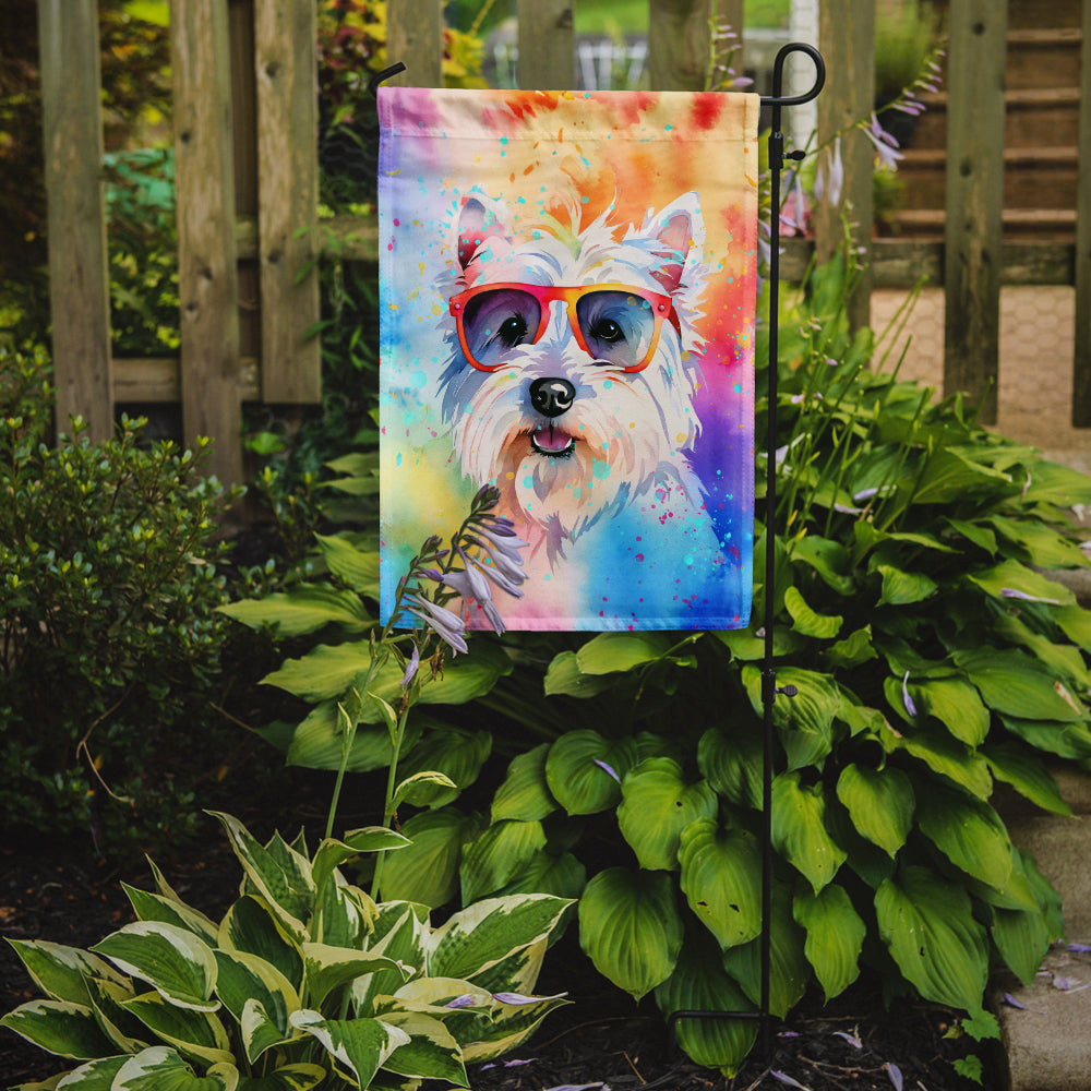 Westie Hippie Dawg Garden Flag