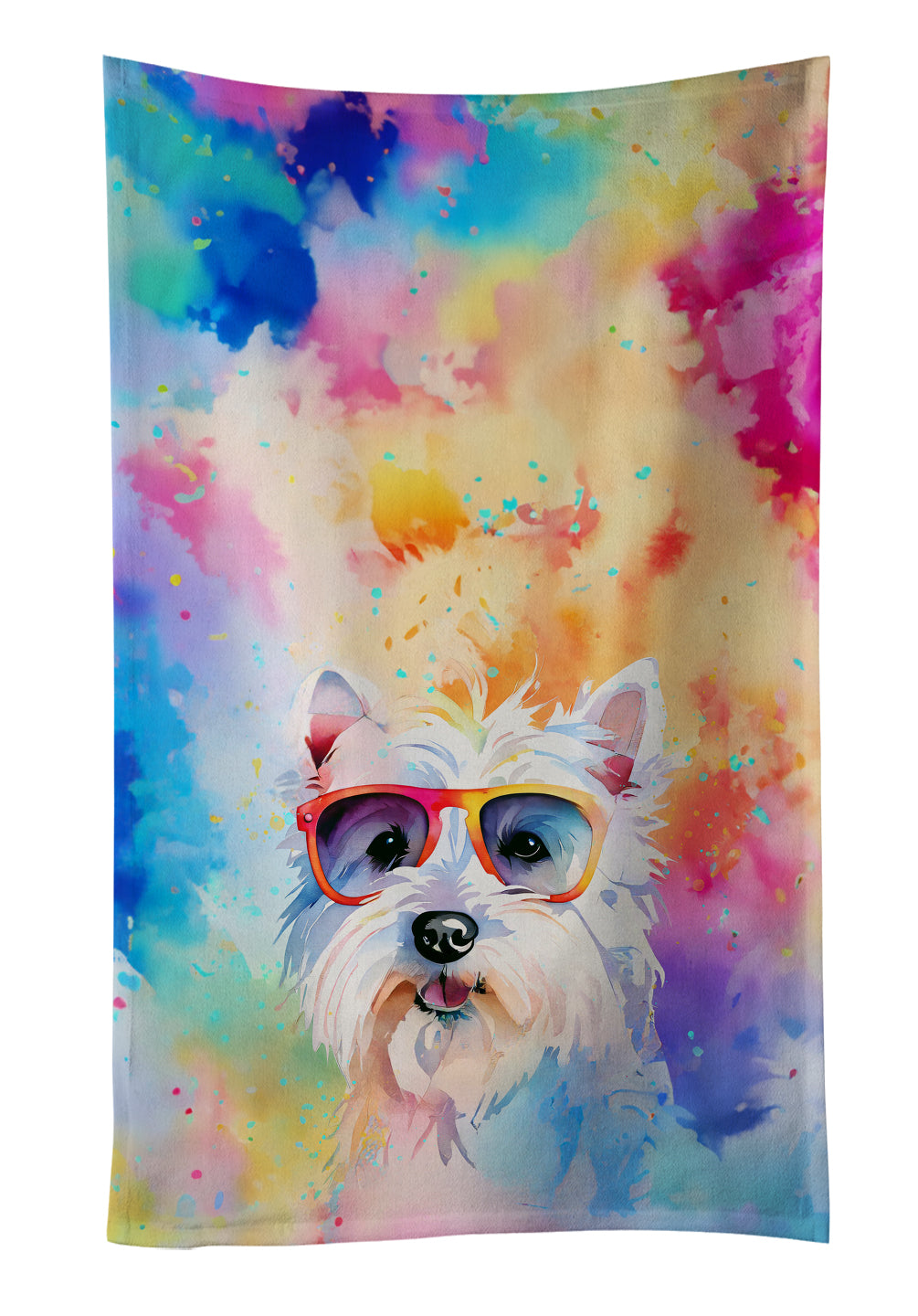 Buy this Westie Hippie Dawg Kitchen Towel