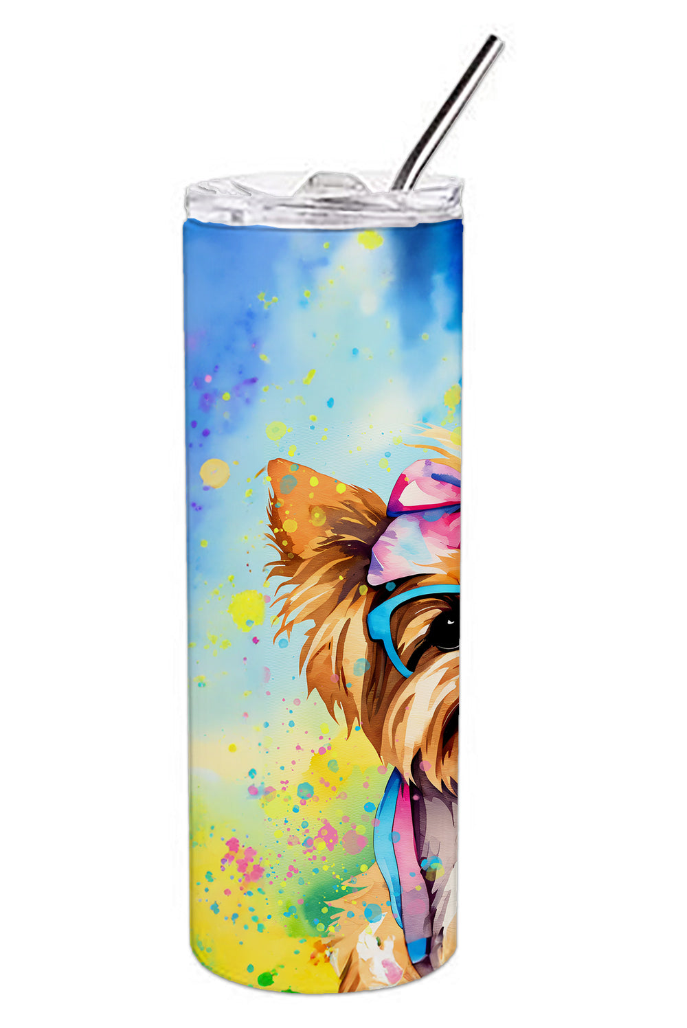 Buy this Yorkshire Terrier Hippie Dawg Stainless Steel Skinny Tumbler